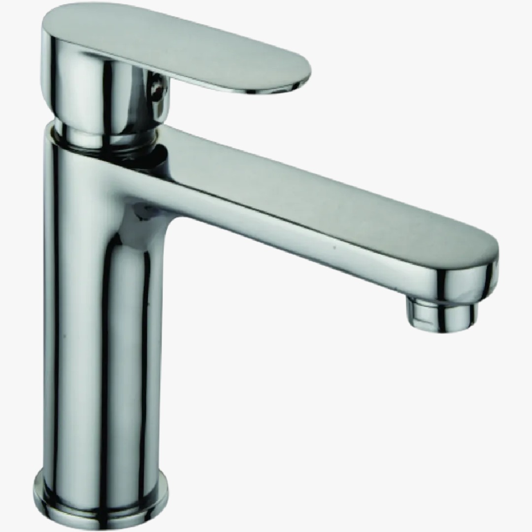 Luxury washbasin mixer tap with elegant design for bathrooms.
